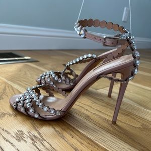 Aquazzura Tequila Crystal-Embellished Sandals 105. New! Original price $1350